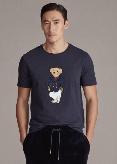 Men's Ralph Lauren Polo Bear Jersey T Shirts | 260935ZOK